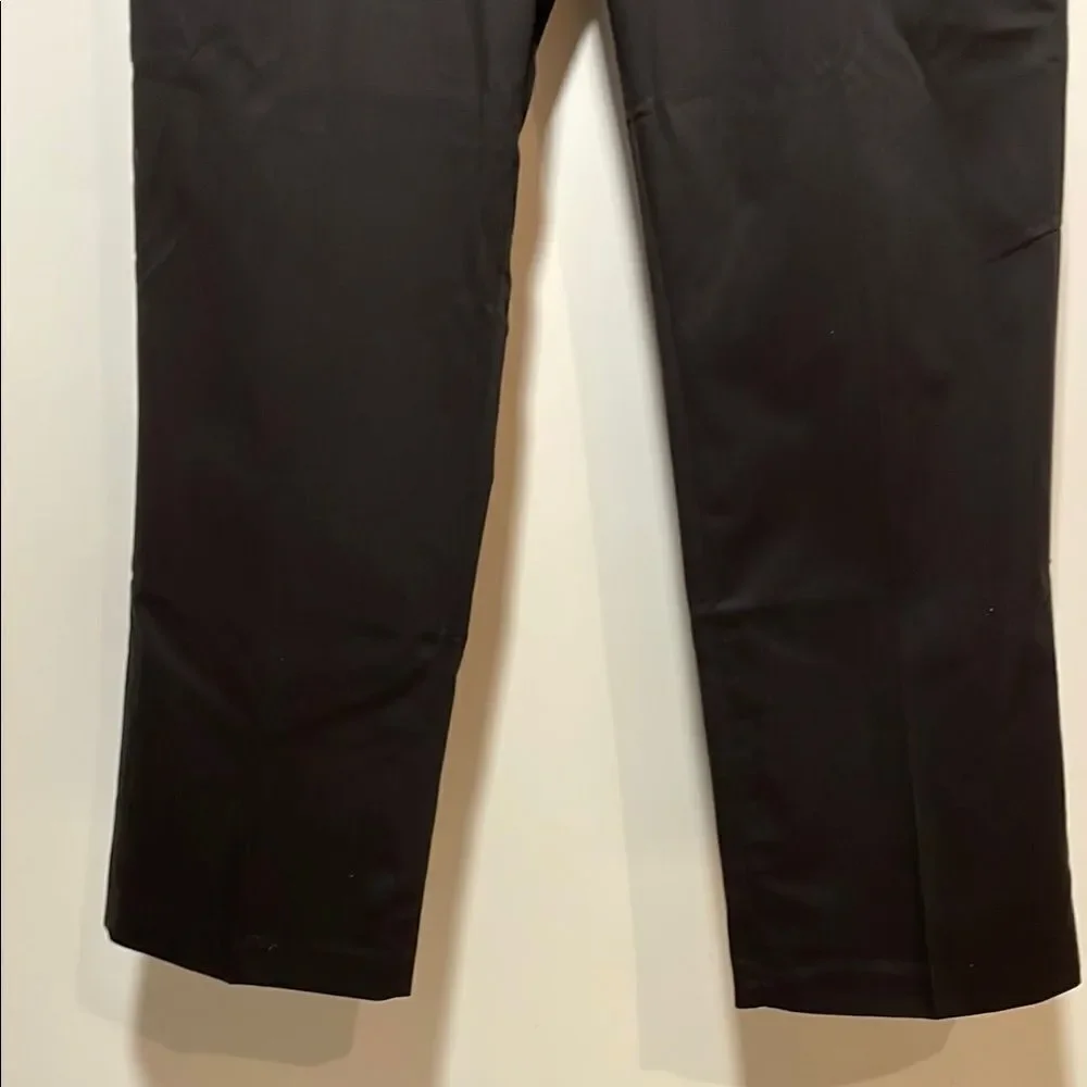 Black Dress Pants with Straight Leg and Smooth Fabric